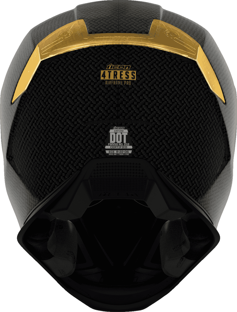 icon-airframe-pro-carbon-4tress-full-face-motorcycle-helmet-yellow-back-view