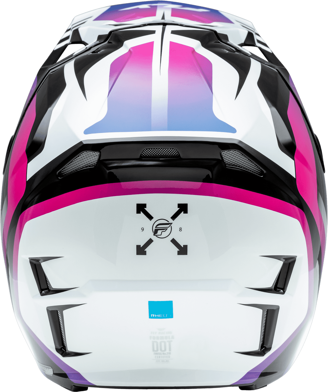 Fly-Racing-Formula-CP-Krypton-Motorcycle-Helmet-black-white-back-view