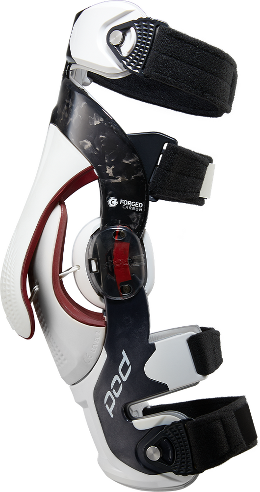 pod-k8-3-0-carbon-white-knee-brace-side-view