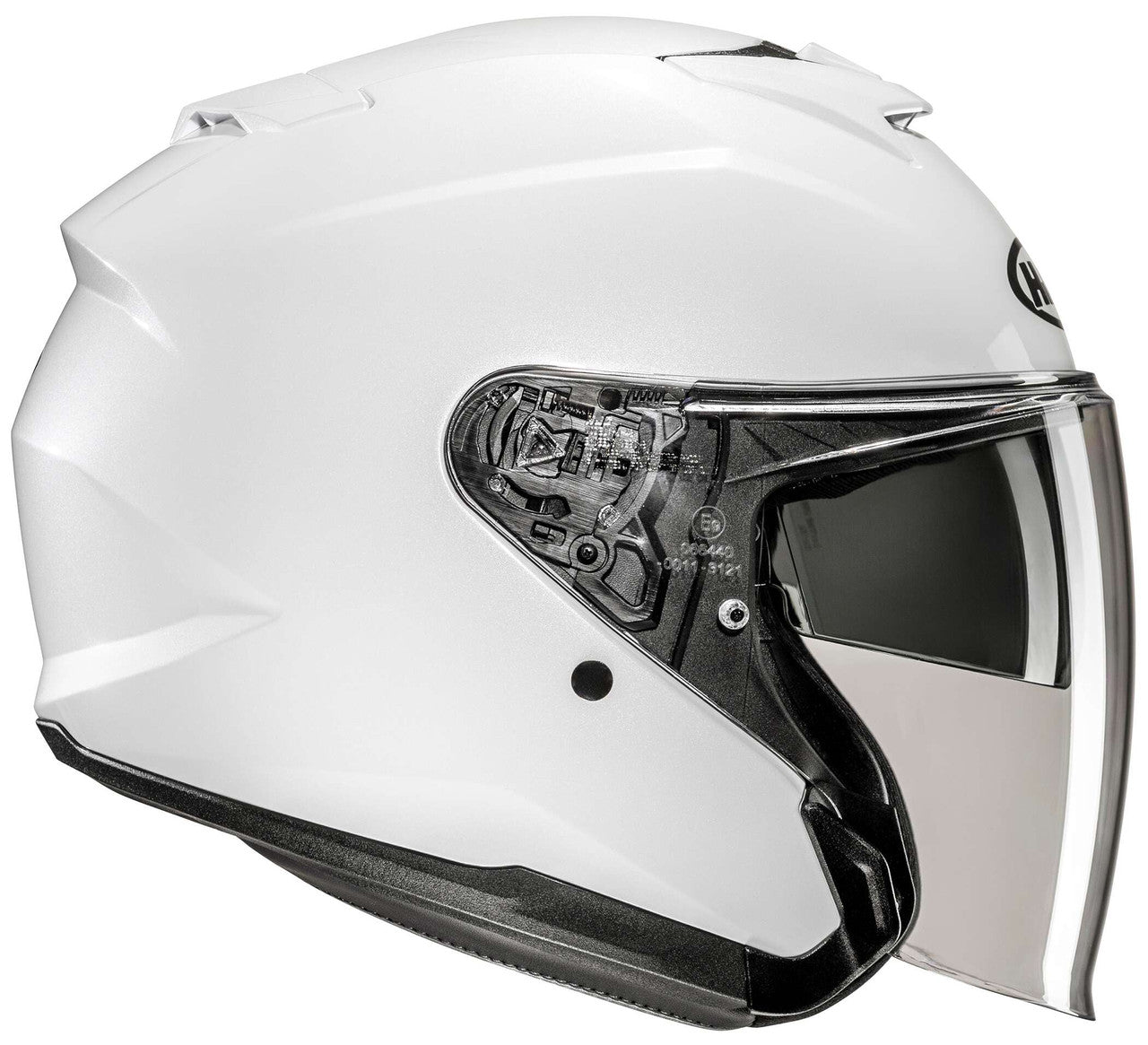 hjc-i31-solid-open-face-motorcycle-helmet-white-side-view