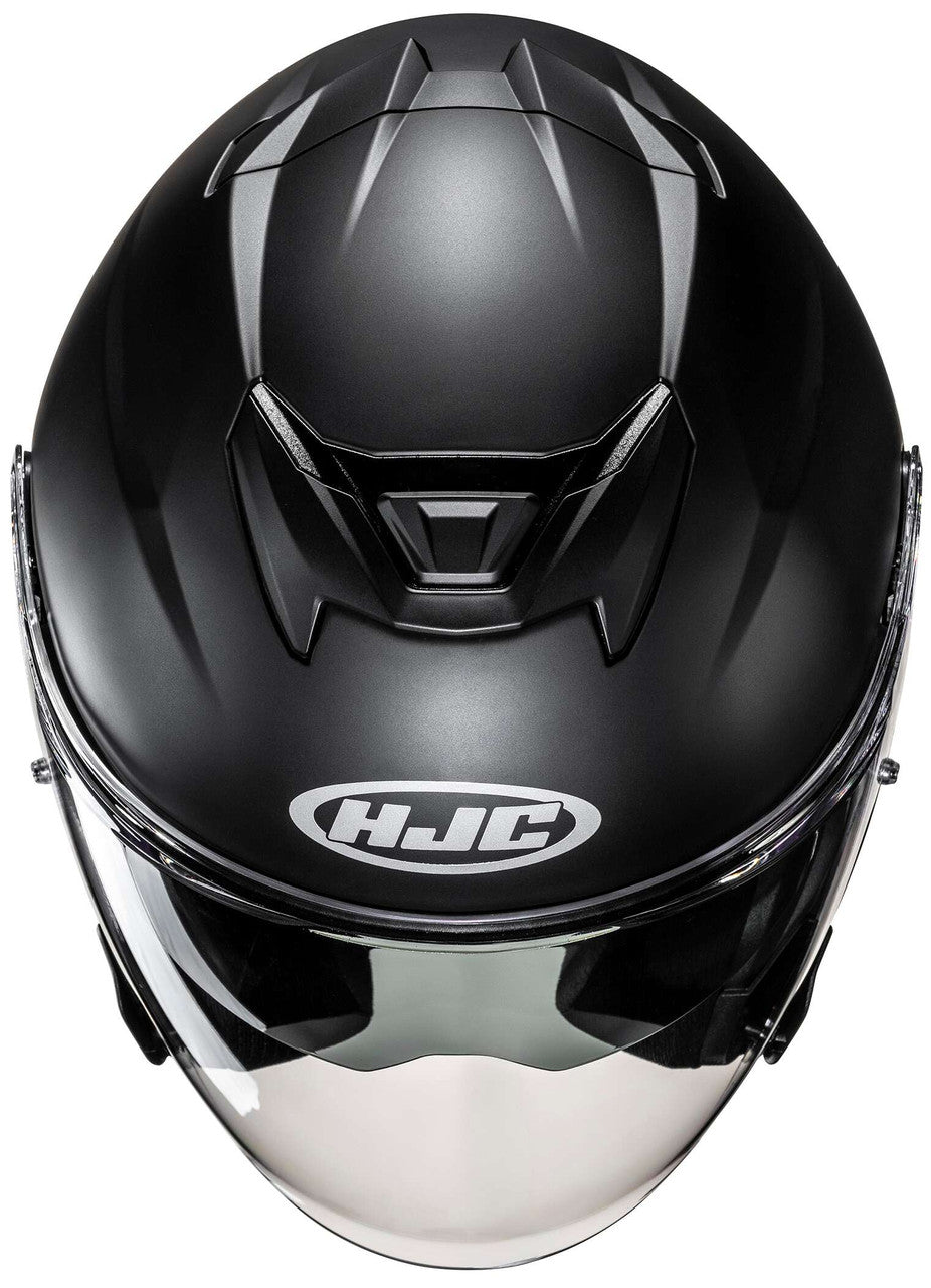 hjc-i31-solid-open-face-motorcycle-helmet-flat-black-top-view