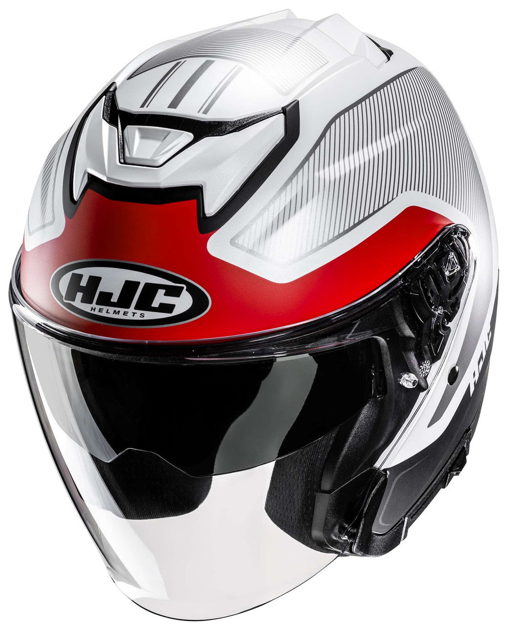 hjc-i31-tevis-open-face-motorcycle-helmet-red-white-front-side-view