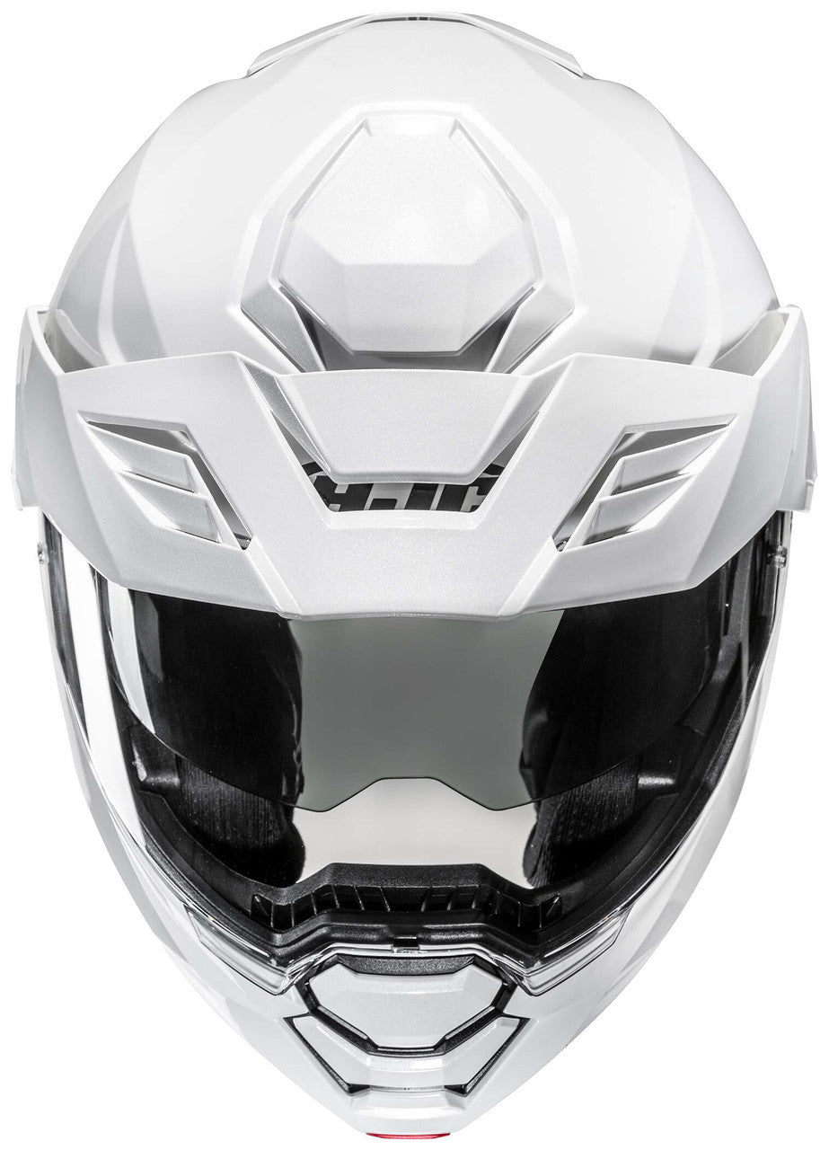 hjc-i80-solid-modular-motorcycle-helmet-white-front-top-view