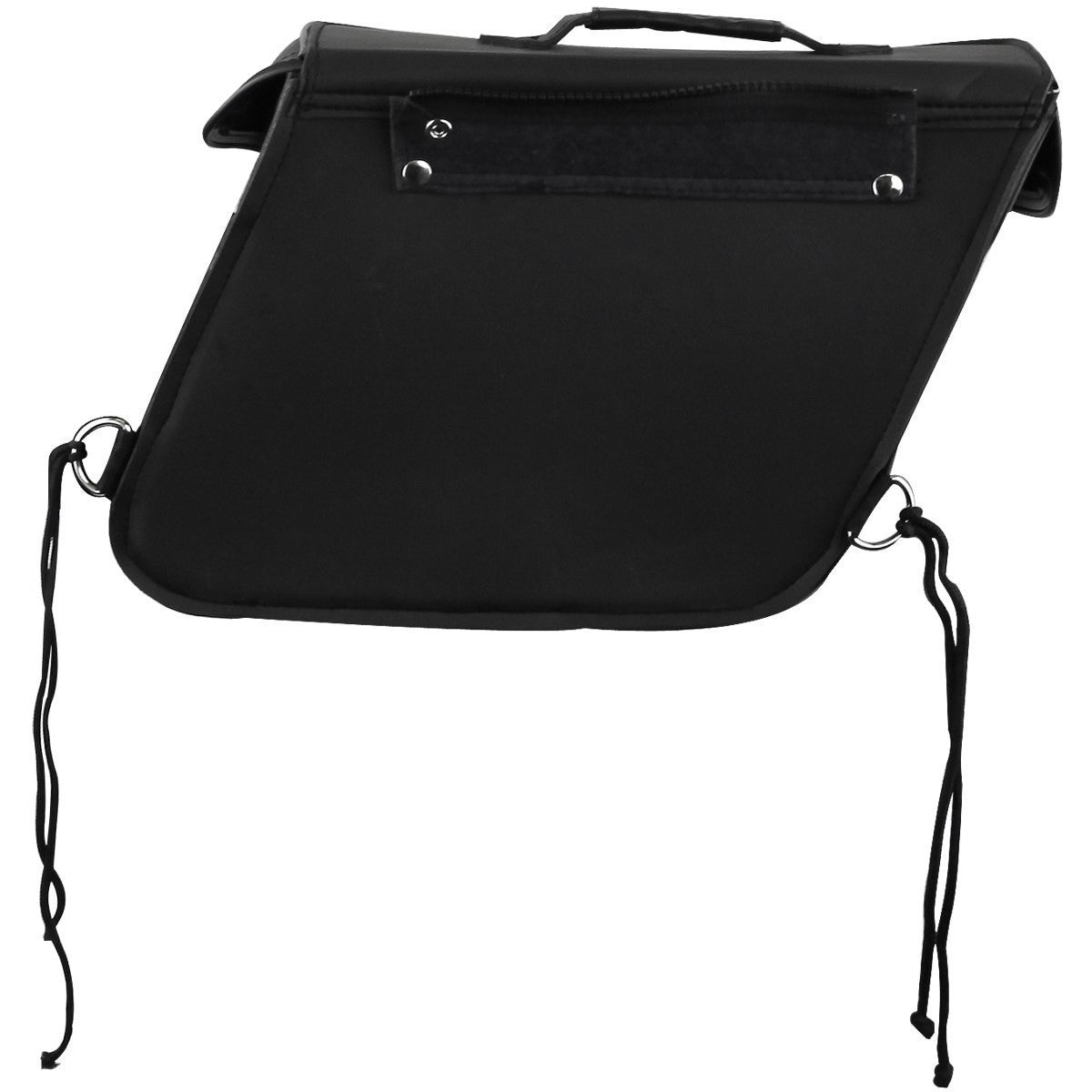 Jafrum SD2057 Black Motorcycle Saddlebags for Honda Yamaha Kawasaki Indian and Harley Davidson Motorcycles-Back View