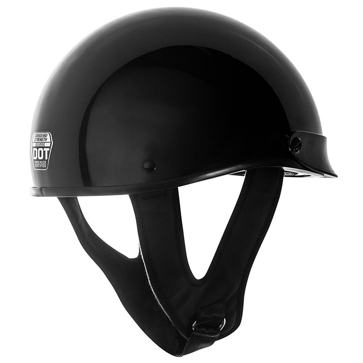 Speed-and-Strength-SS510-Half-Helmet-Black-Side-view