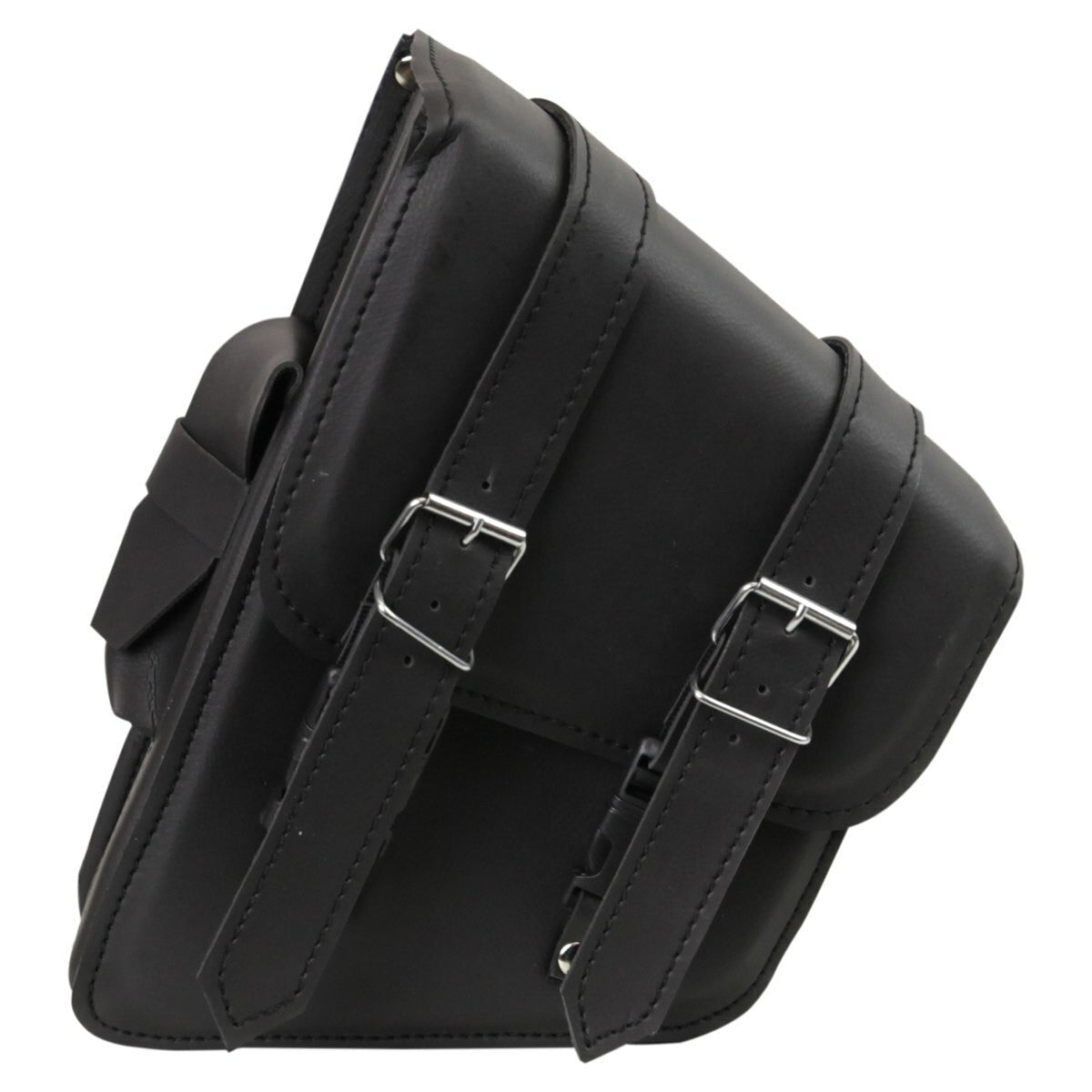 Vance SA403 Black Lone Motorcycle Swing Arm Saddlebag with Pocket