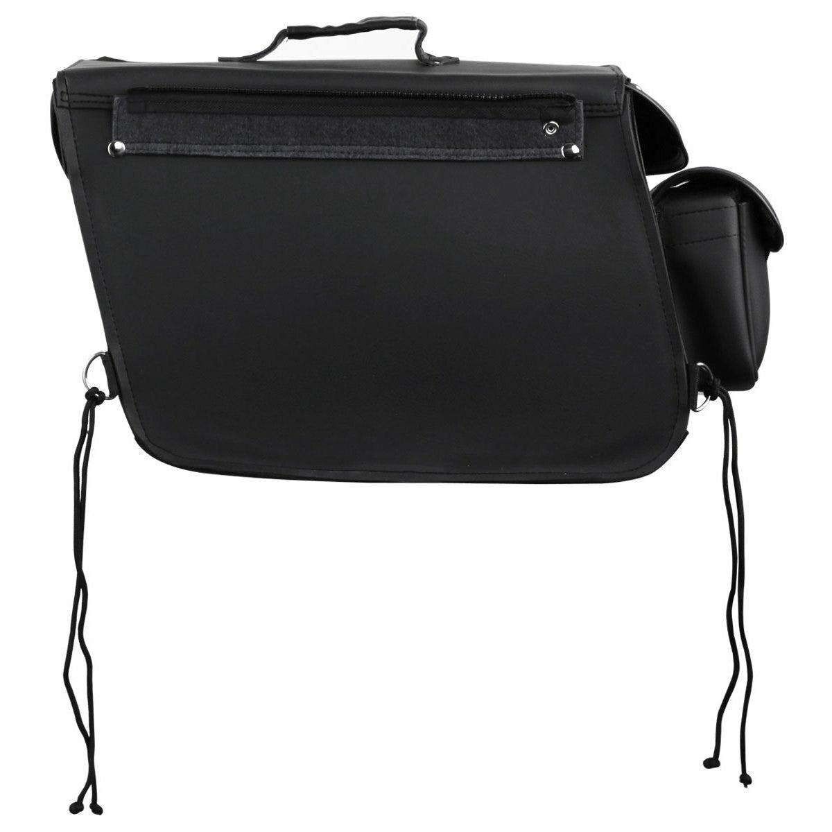 Double Pocket Plain PVC Motorcycle Saddlebags-Back View