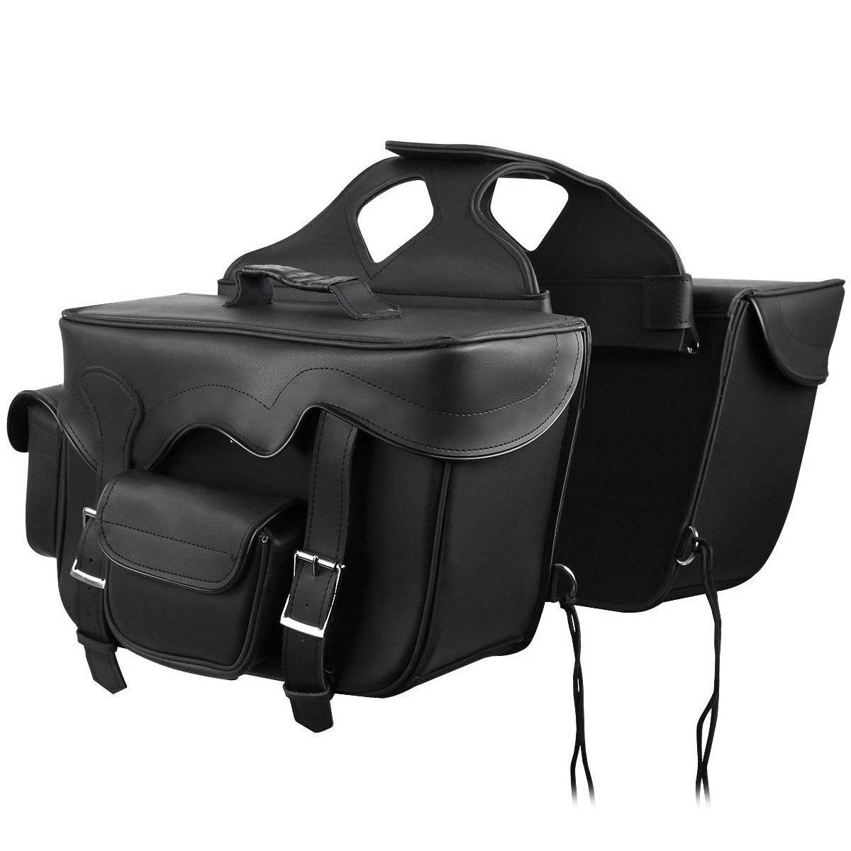 Double Pocket Plain PVC Motorcycle Saddlebags