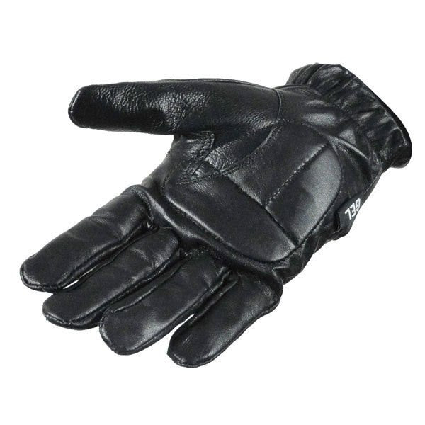 Vance GL2091 Mens Black Gel Palm Leather Driving Gloves - Palm View