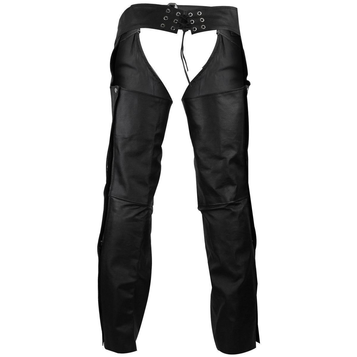 Black Deep Jean Pocket Leather Chaps-Back View