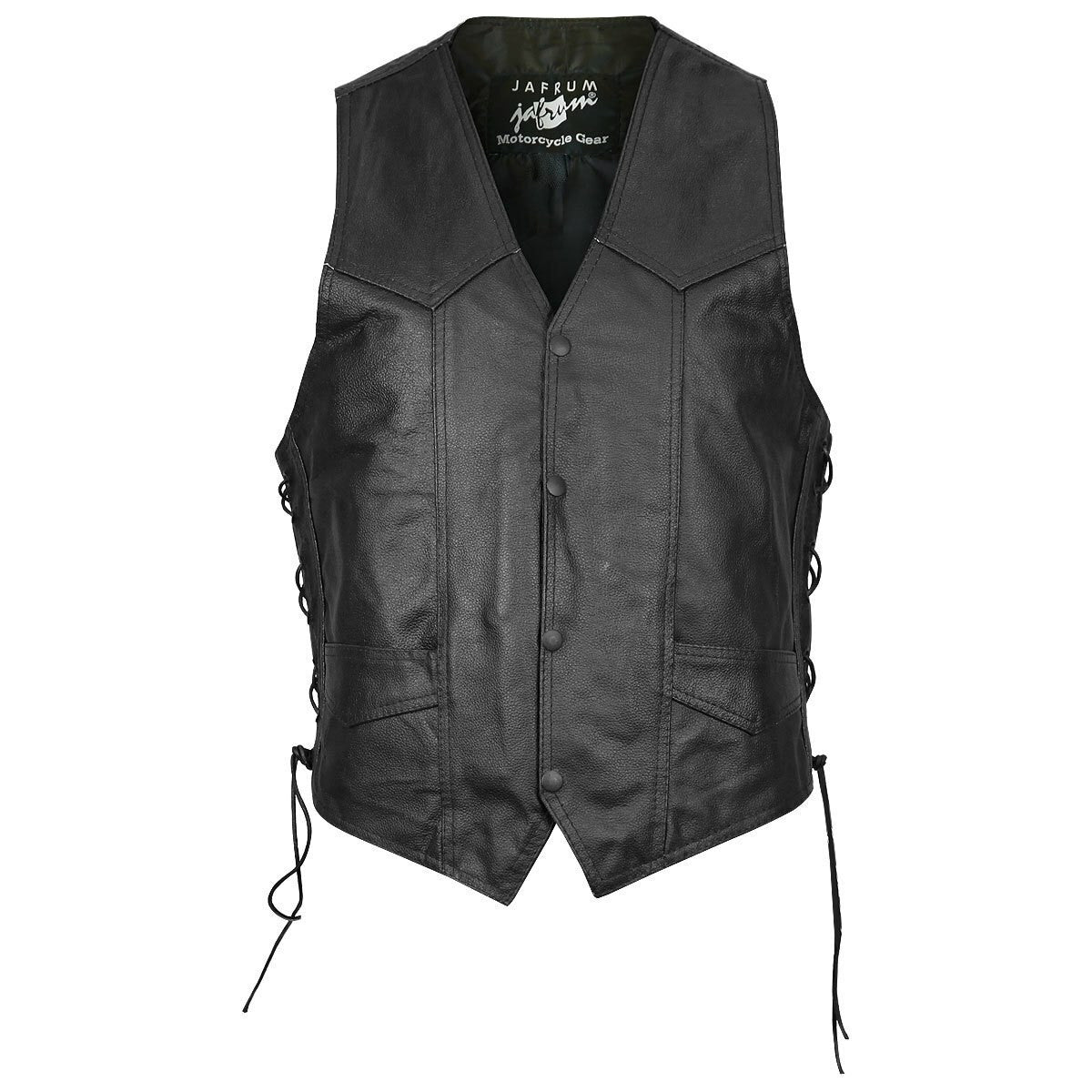 Black Eagle Embossed Leather Vest