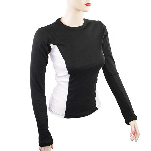 Vance Women's Long Sleeve Fitted Motorcycle Shirt-White