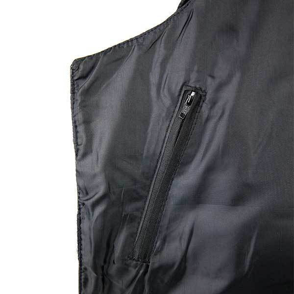 Jafrum MV101 Men's Bulletproof Style Biker Leather Motorcycle Vest-Detail View-1