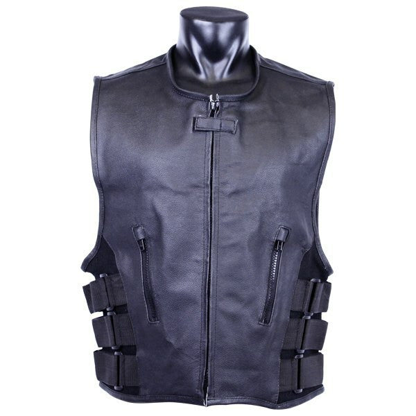 Jafrum MV119 SWAT Team Bulletproof Style Motorcycle Leather Vest