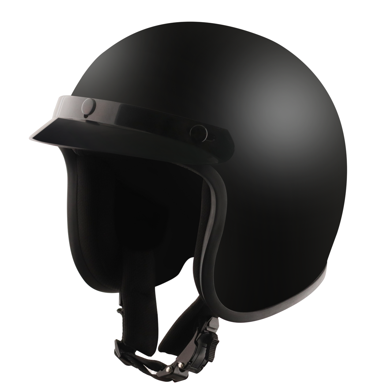 Detour-Helmets-Flat-Black-open-face-Motorcycle-Riders-main