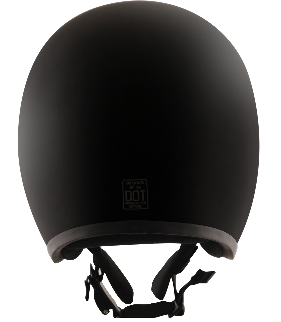 Detour-Helmets-Flat-Black-open-face-Motorcycle-Riders-back