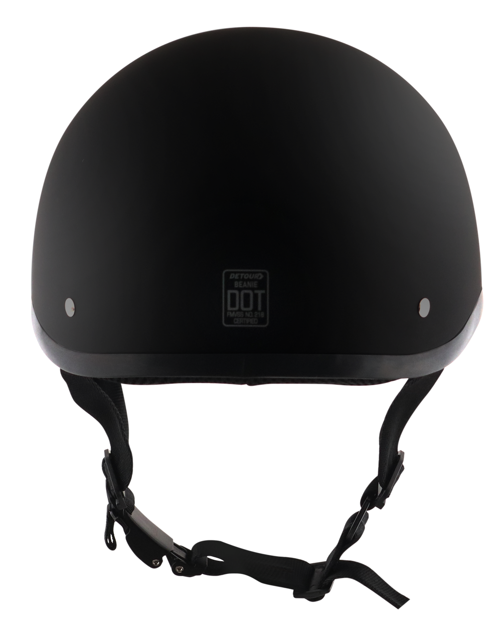 Detour-Helmets-Flat-Black-Half-Helmet-Motorcycle-Rider-back