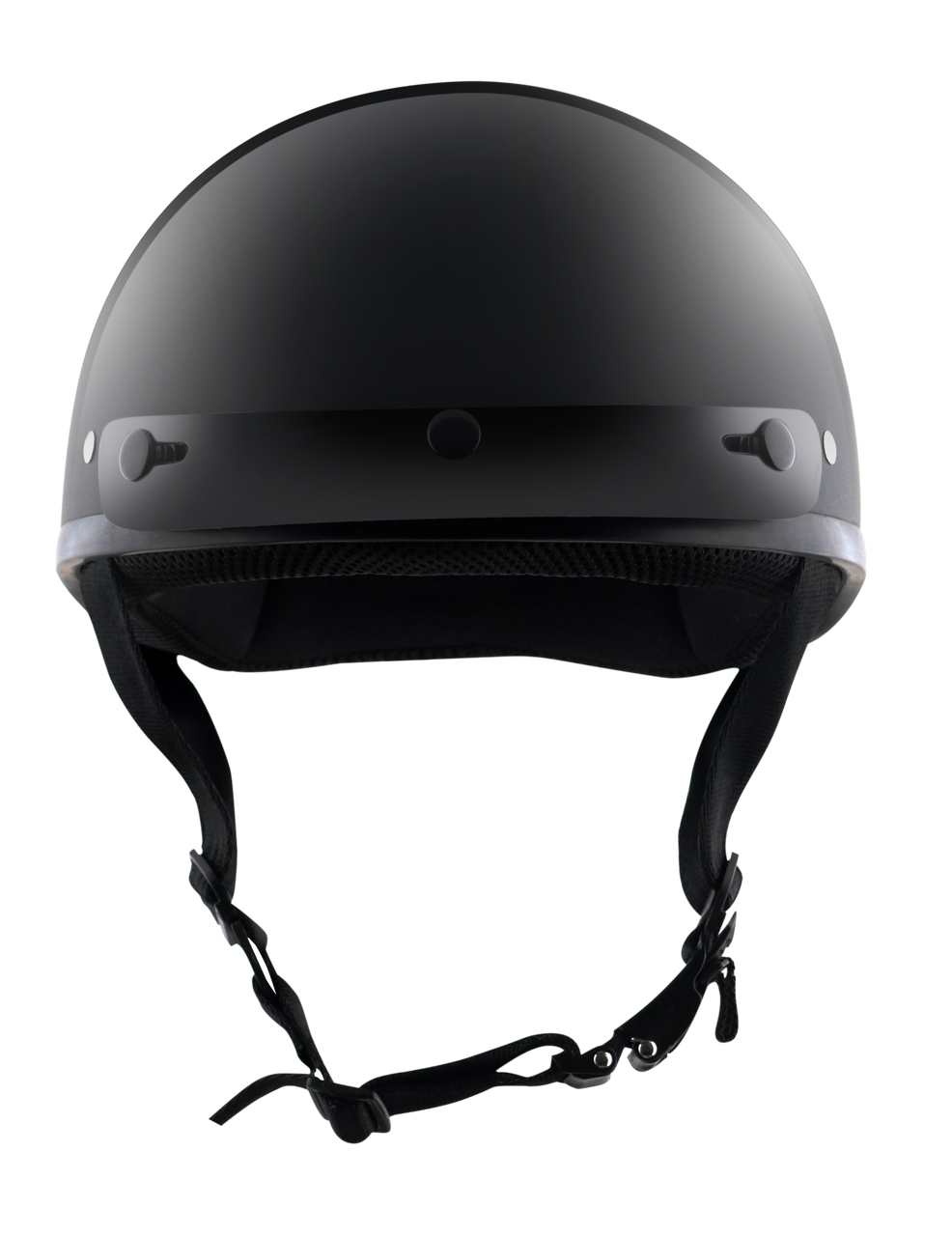 Detour-Helmets-Gloss-Black-Half-Helmet-Motorcycle-Riders-front