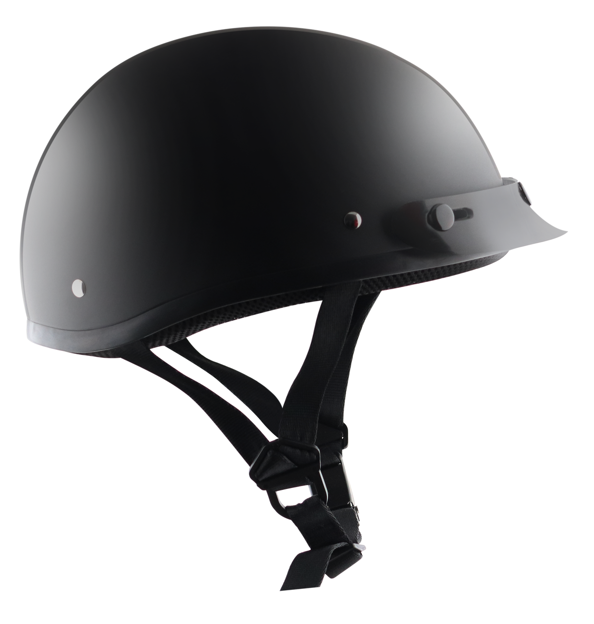 Detour-Helmets-Gloss-Black-Half-Helmet-Motorcycle-Riders-side