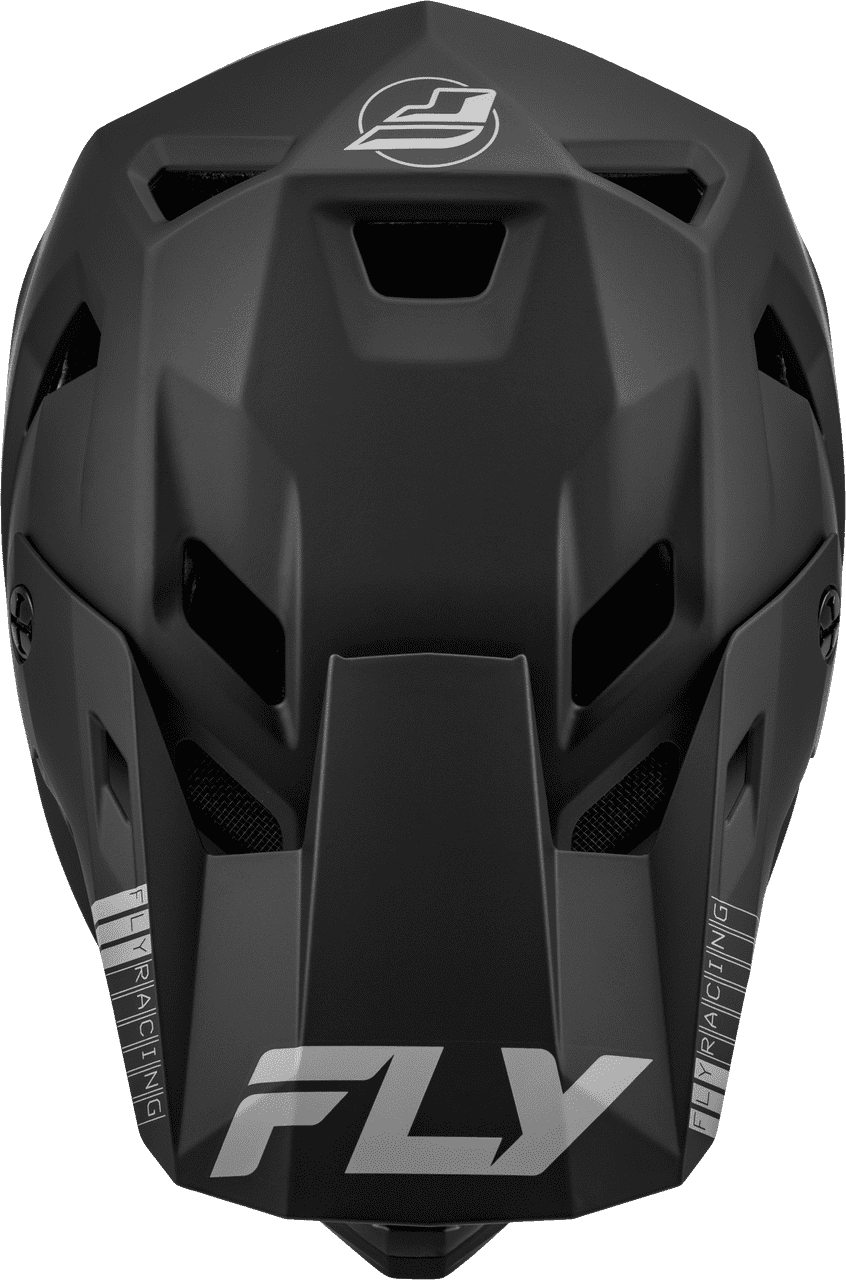 Fly-Racing-Rayce-Soild-MTB-Mountain-Bike-Helmet-matte-black-top-view