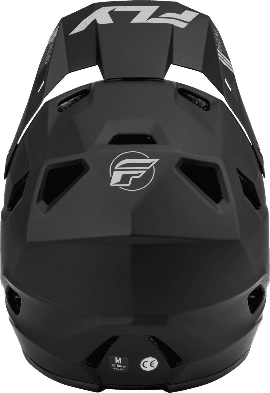 Fly-Racing-Rayce-Soild-MTB-Mountain-Bike-Helmet-matte-black-back-view