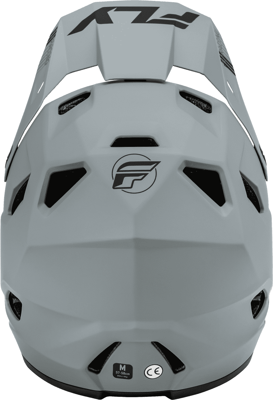 Fly-Racing-Rayce-Soild-MTB-Mountain-Bike-Helmet-matte-grey-back-view