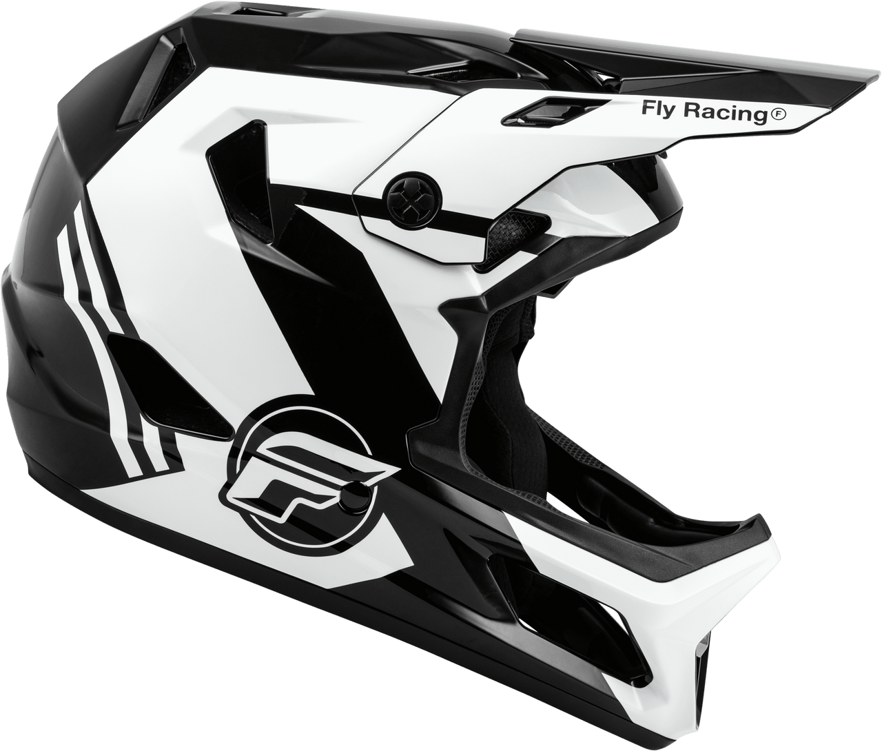 Fly-Racing-Rayce-MTB-Mountain-Bike-Helmet-black-white-side-view