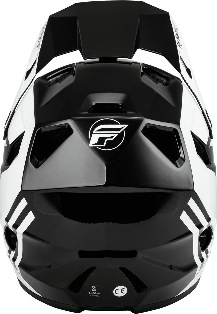 Fly-Racing-Rayce-MTB-Mountain-Bike-Helmet-black-white-back-view