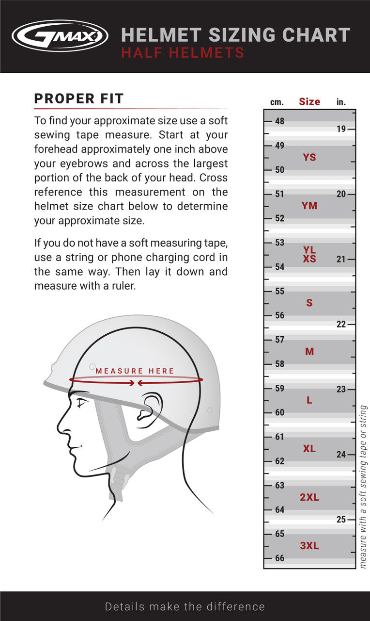 Gmax-half-helmet-size-chart