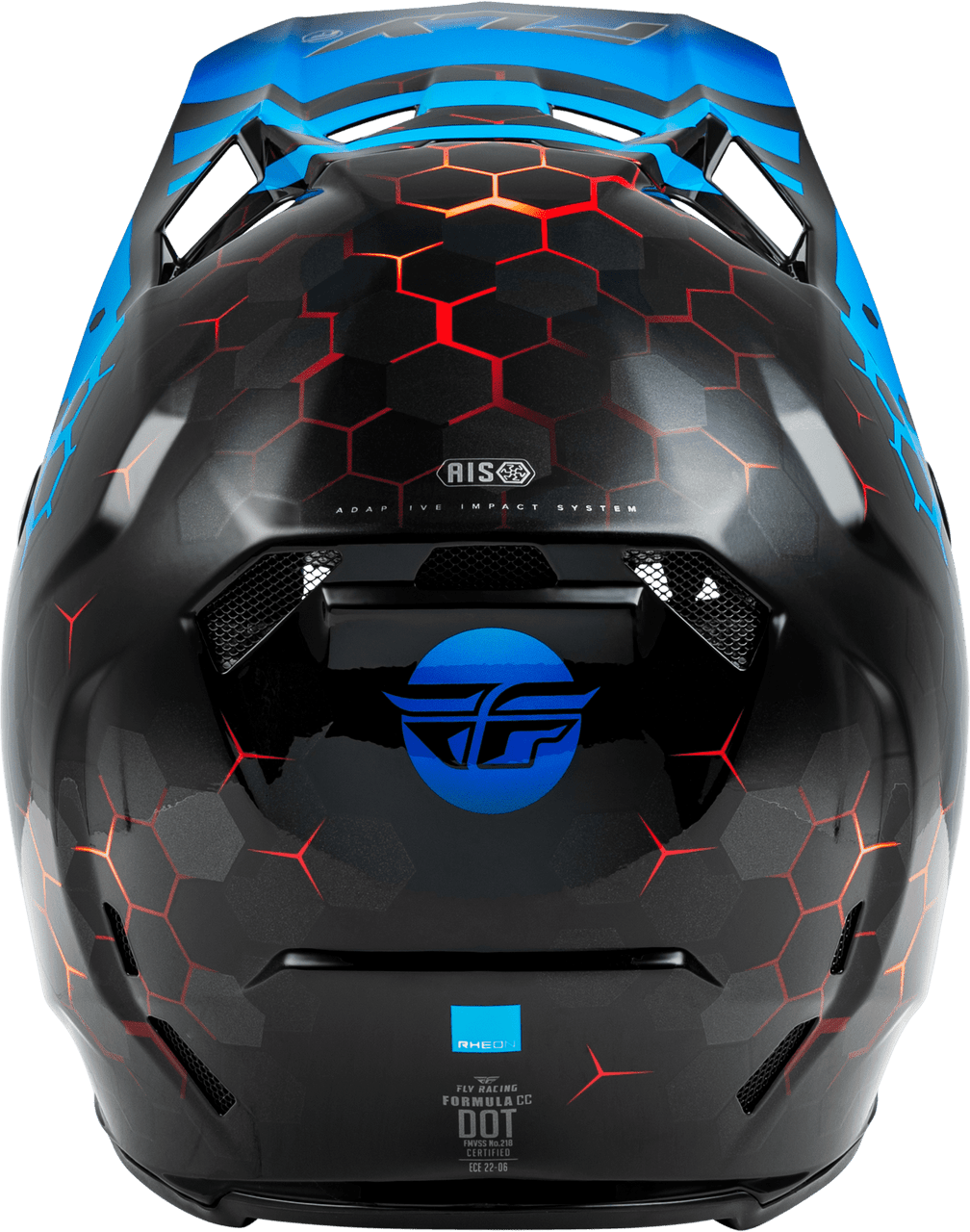 Fly-Racing-Formula-CC-Tektonic-Motorcycle-Helmet-Black-blue-back-view