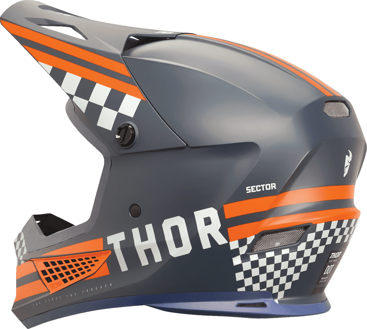 Thor-MX-24-Sector-2-Combat-Motorcycle-Helmet-Midnight/Orange-side-view