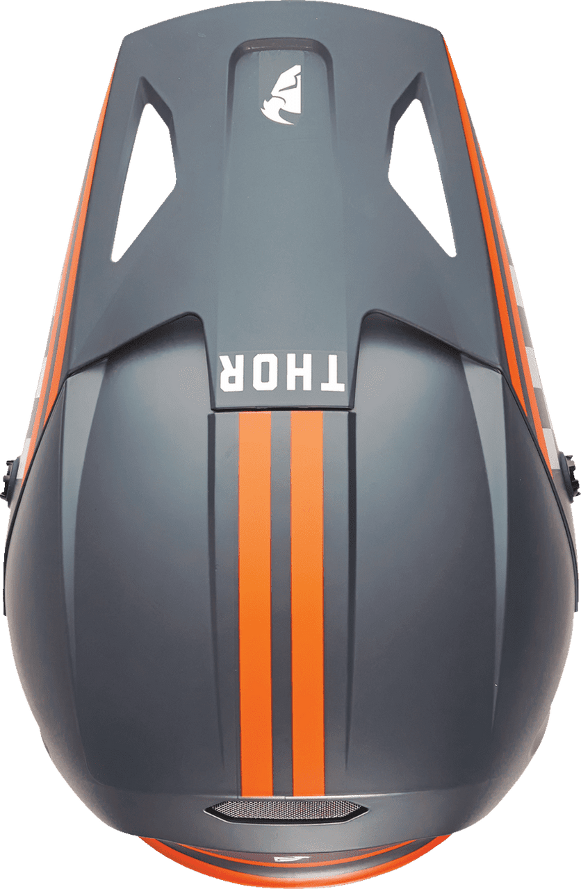 Thor-MX-24-Sector-2-Combat-Motorcycle-Helmet-Midnight/Orange-top-view