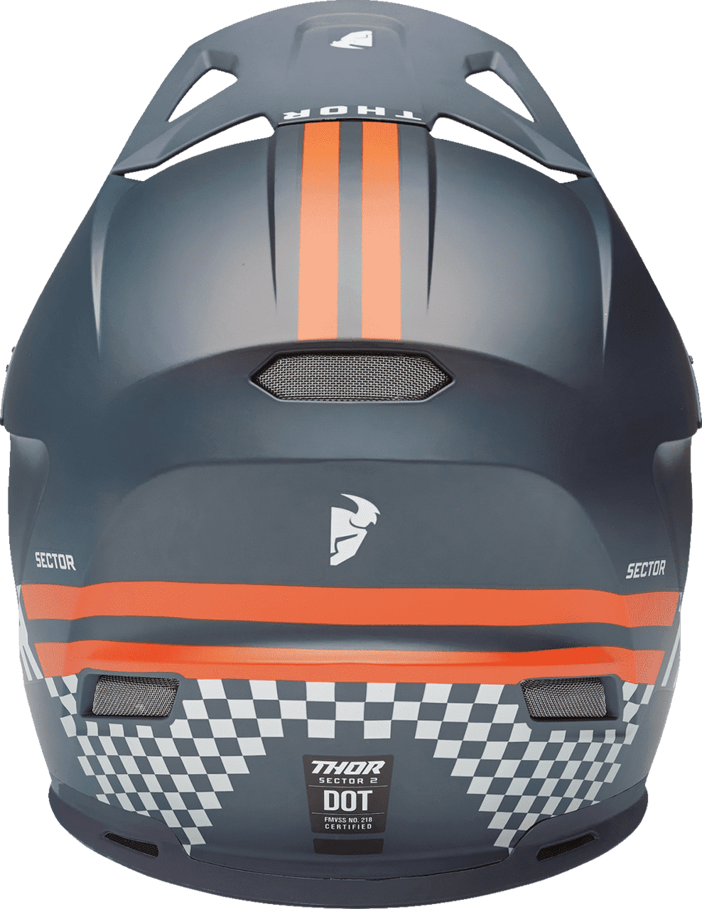 Thor-MX-24-Sector-2-Combat-Motorcycle-Helmet-Midnight/Orange-rear-view