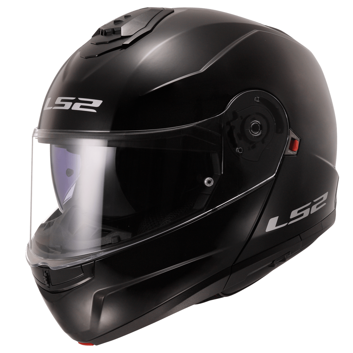 LS2-Strobe-II-Solid-Modular-Motorcycle-Helmet-SunShield-Gloss Black-Main