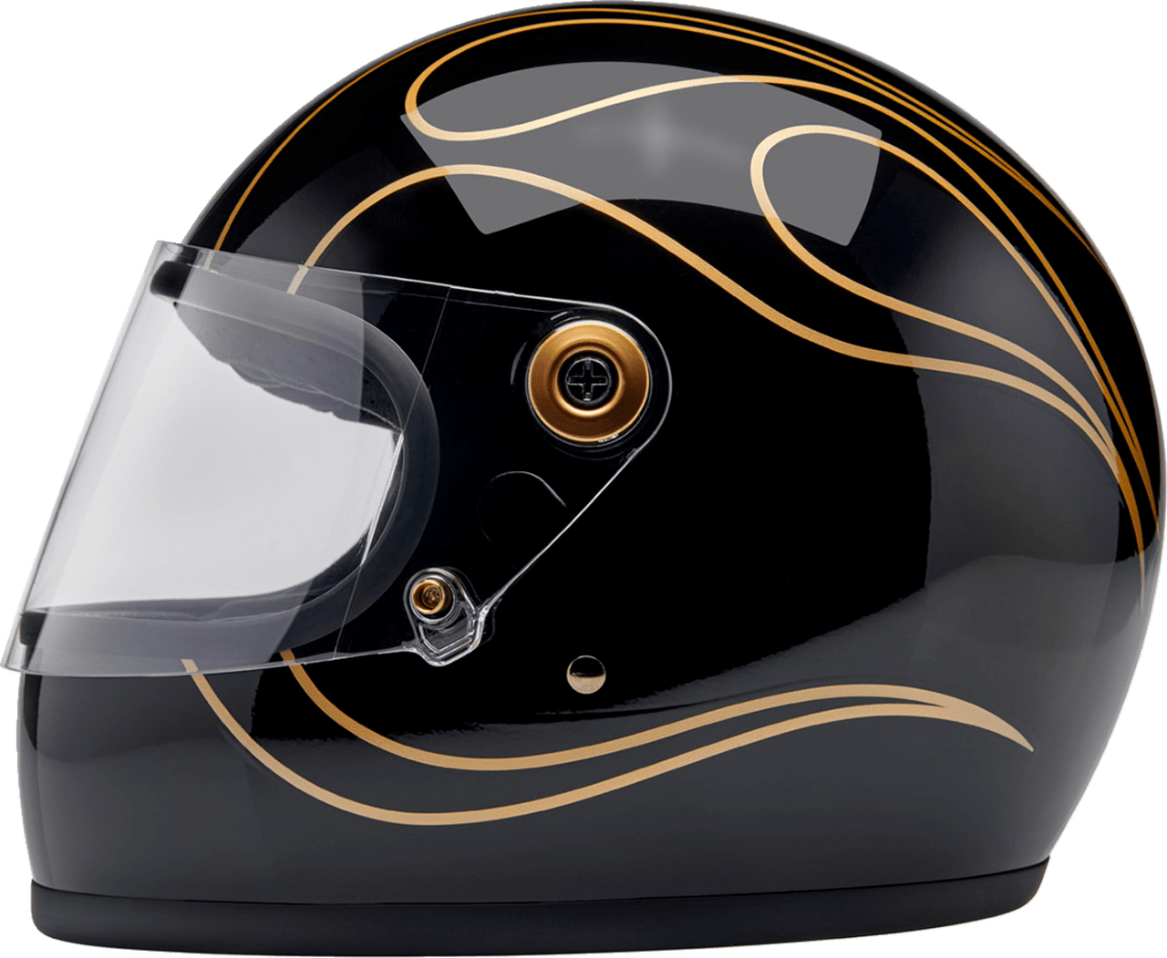 Biltwell-Gringo-S-Flames-Gloss-Black-Full-Face-Motorcycle-Helmet-back-side-view