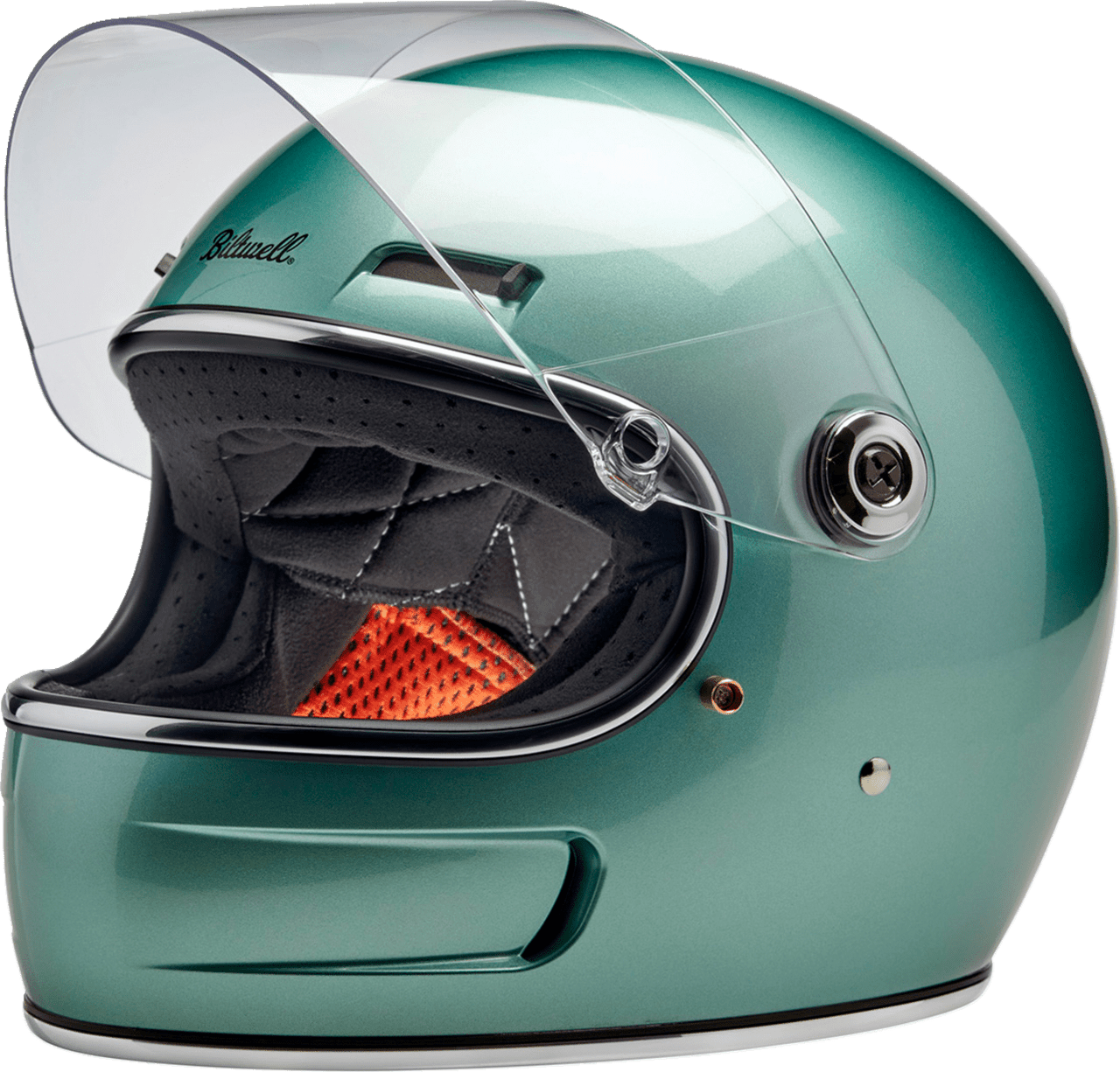 Biltwell-Gringo-SV-Solid-Full-Face-Motorcycle-Helmet-Metallic Seafoam-open-visor-view