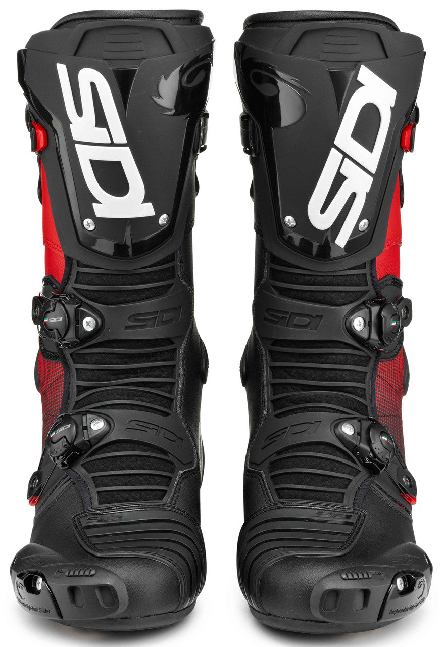 Sidi-Mag-1-Motorcycle-Racing-Boots-Black-Red-front-view