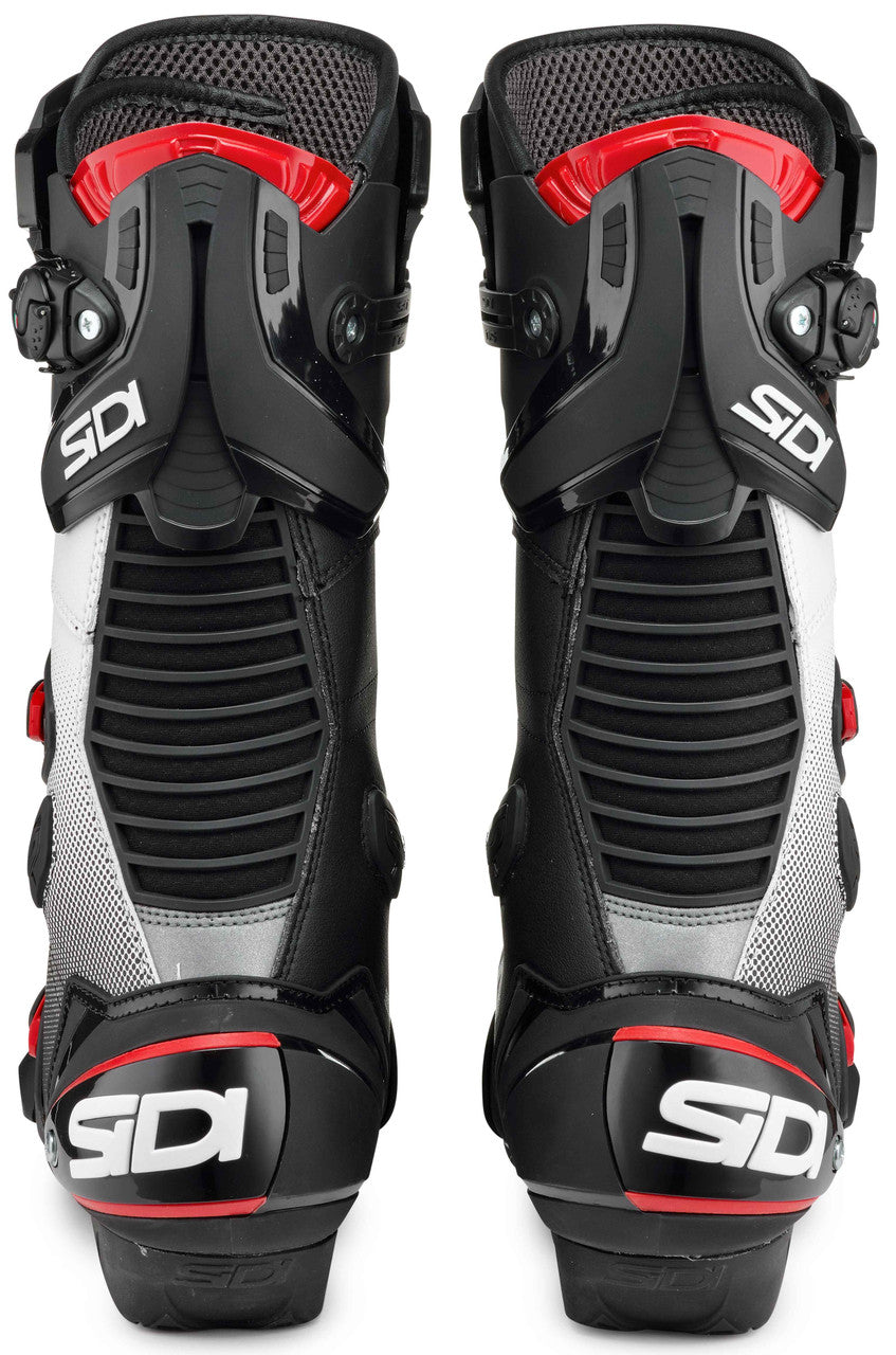 Sidi-Mag-1-Motorcycle-Racing-Boots-Black-white-rear-view