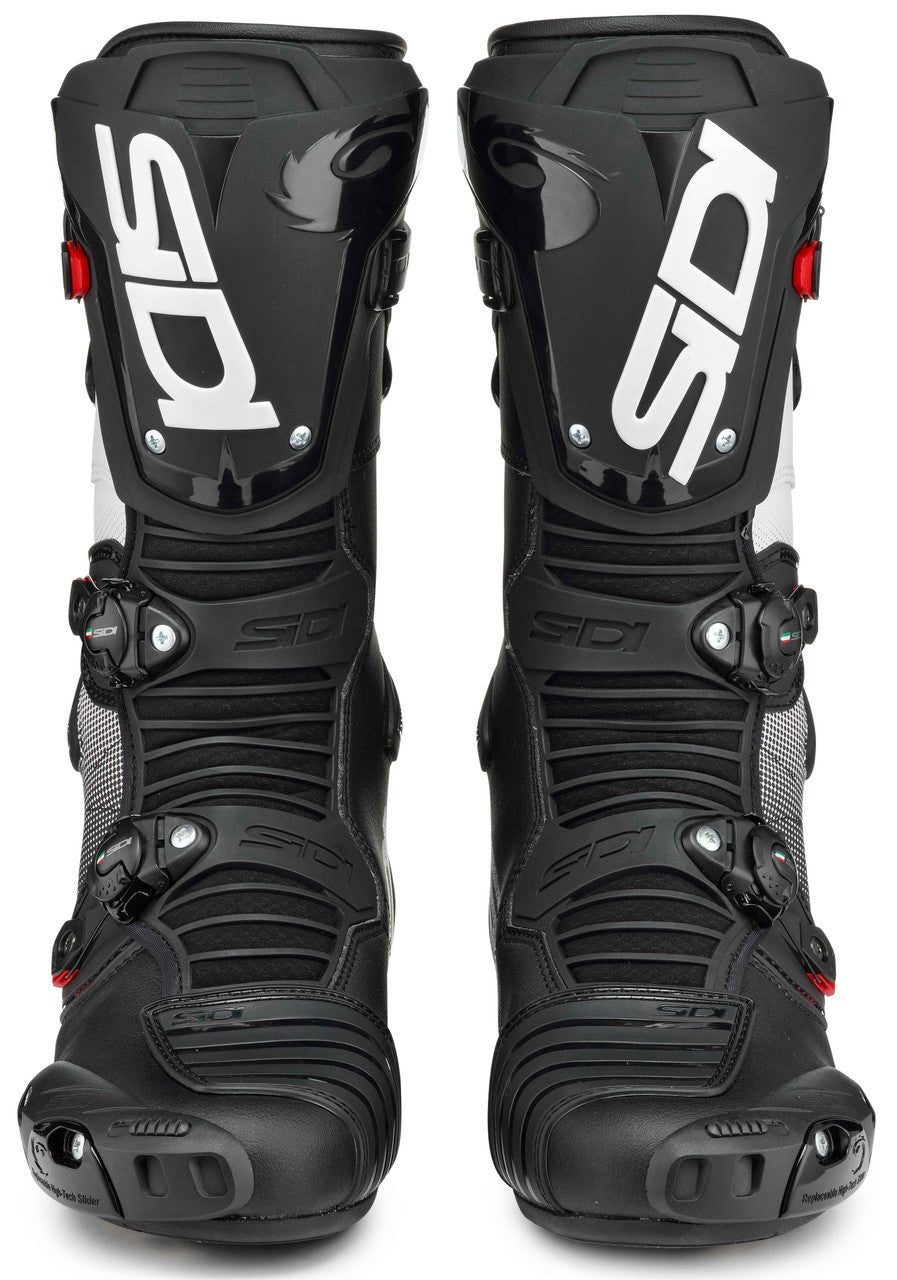 Sidi-Mag-1-Motorcycle-Racing-Boots-Black-white-front-view