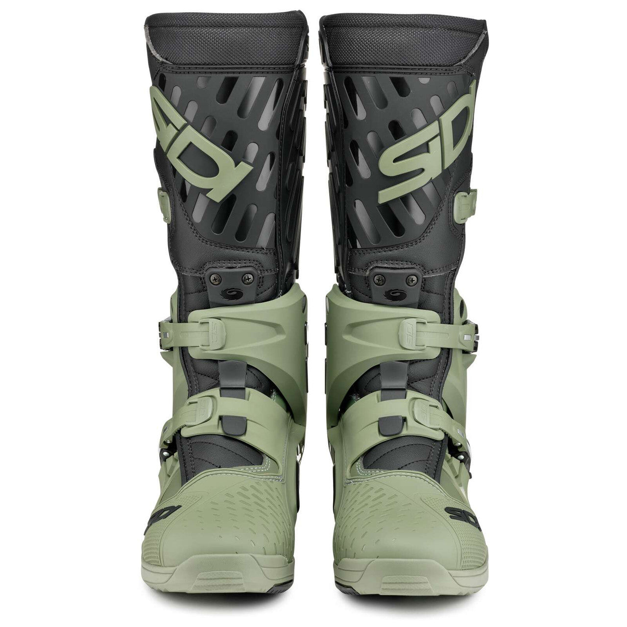 Sidi-Cross-Air-SL-Motorcycle-Offroad-Boots-Army-Black-front-view