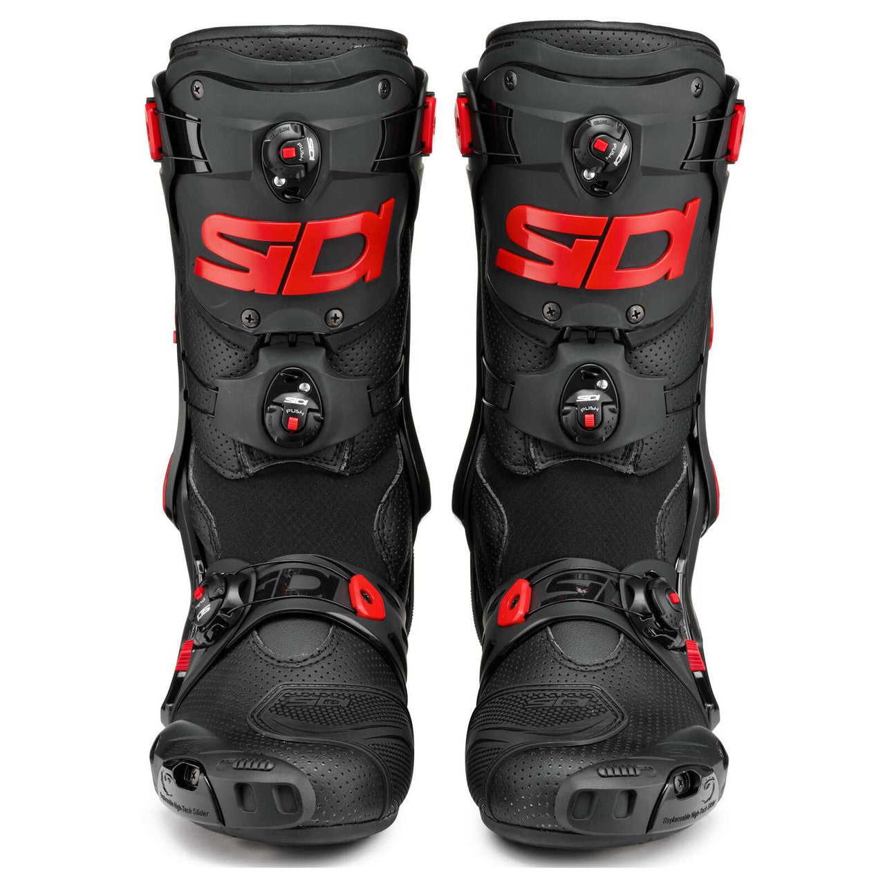 Sidi-Rex-Air-Motorcycle-Racing-Boots-Black-Red-front-view