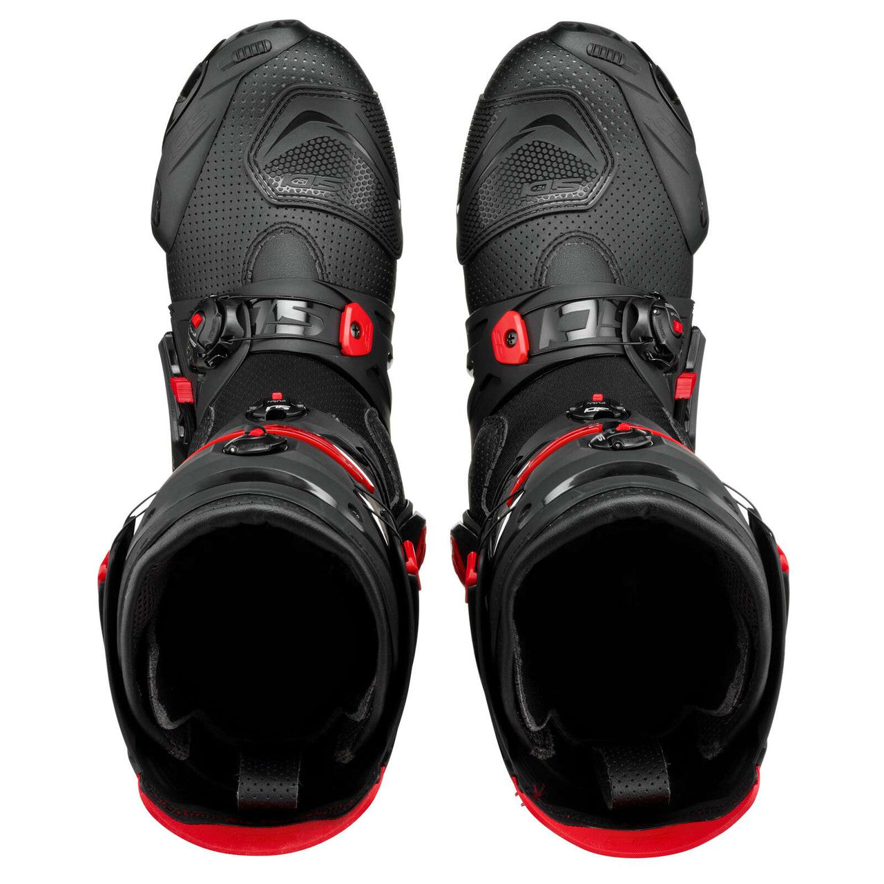 Sidi-Rex-Air-Motorcycle-Racing-Boots-Black-Red-top-view