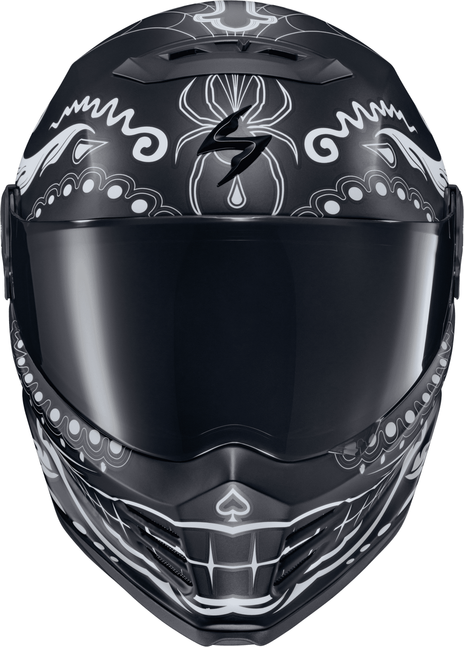 Scorpion-EXO-Covert-FX-EL-Malo-Full-Face-Motorcycle-Helmet-Matte-Black-White-front-view