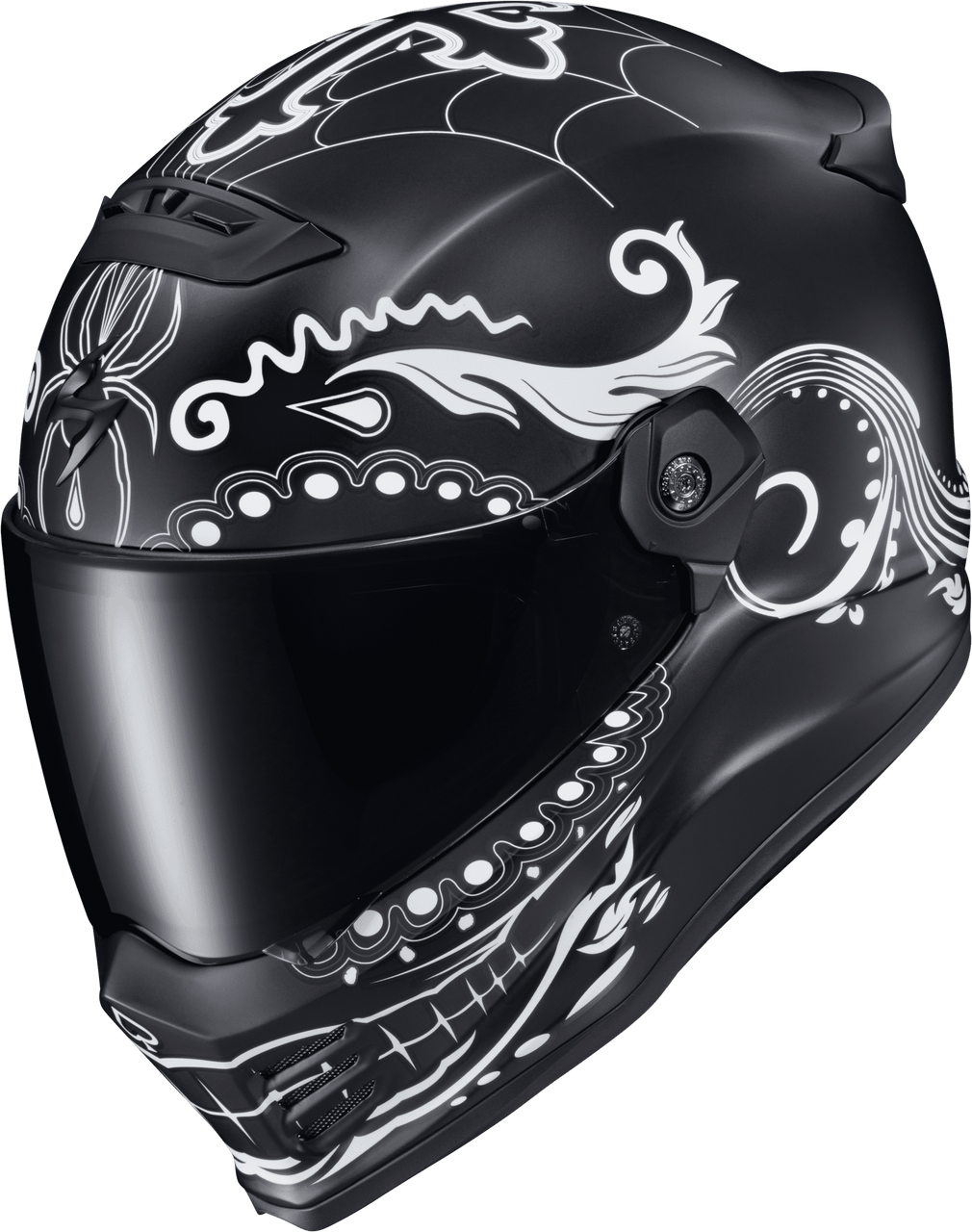 Scorpion-EXO-Covert-FX-EL-Malo-Full-Face-Motorcycle-Helmet-Matte-Black-White-side-view