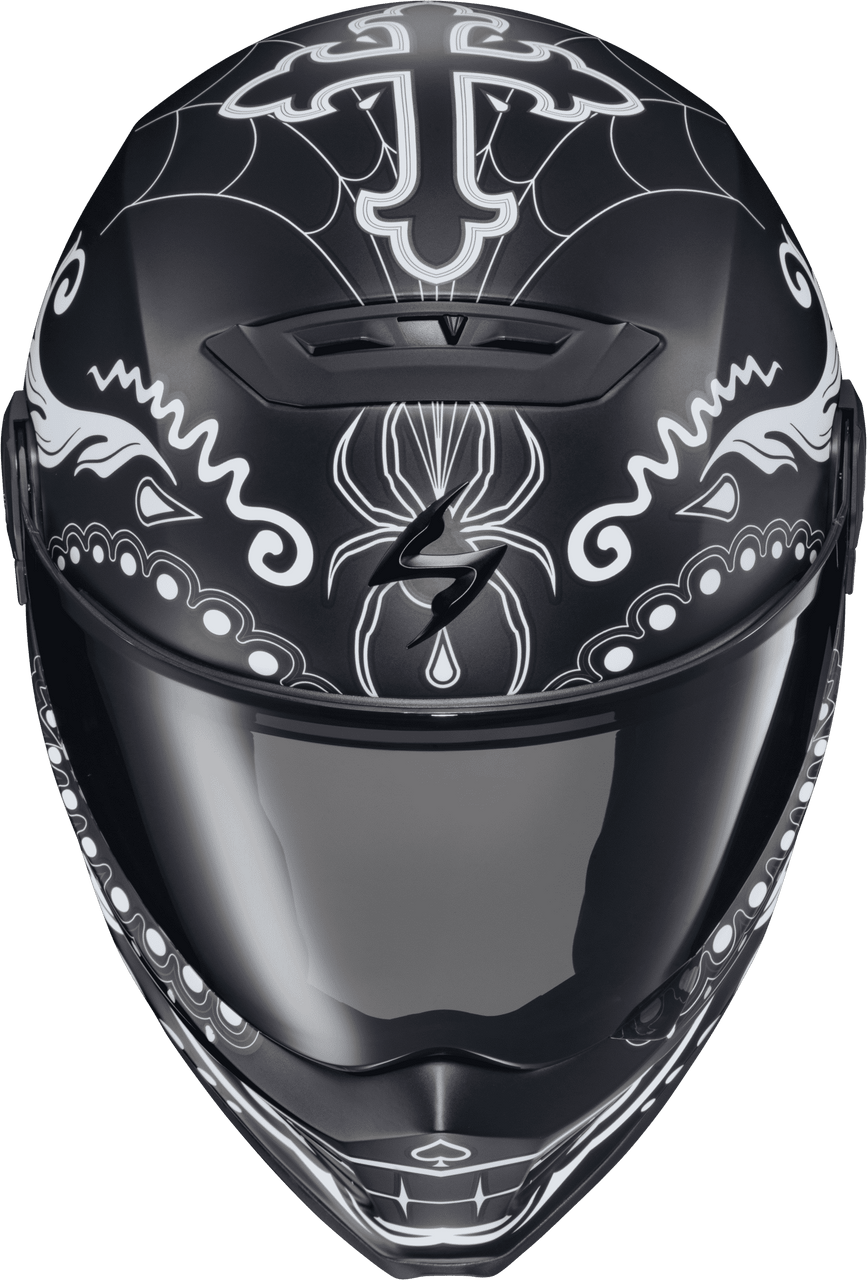 Scorpion-EXO-Covert-FX-EL-Malo-Full-Face-Motorcycle-Helmet-Matte-Black-White-top-view