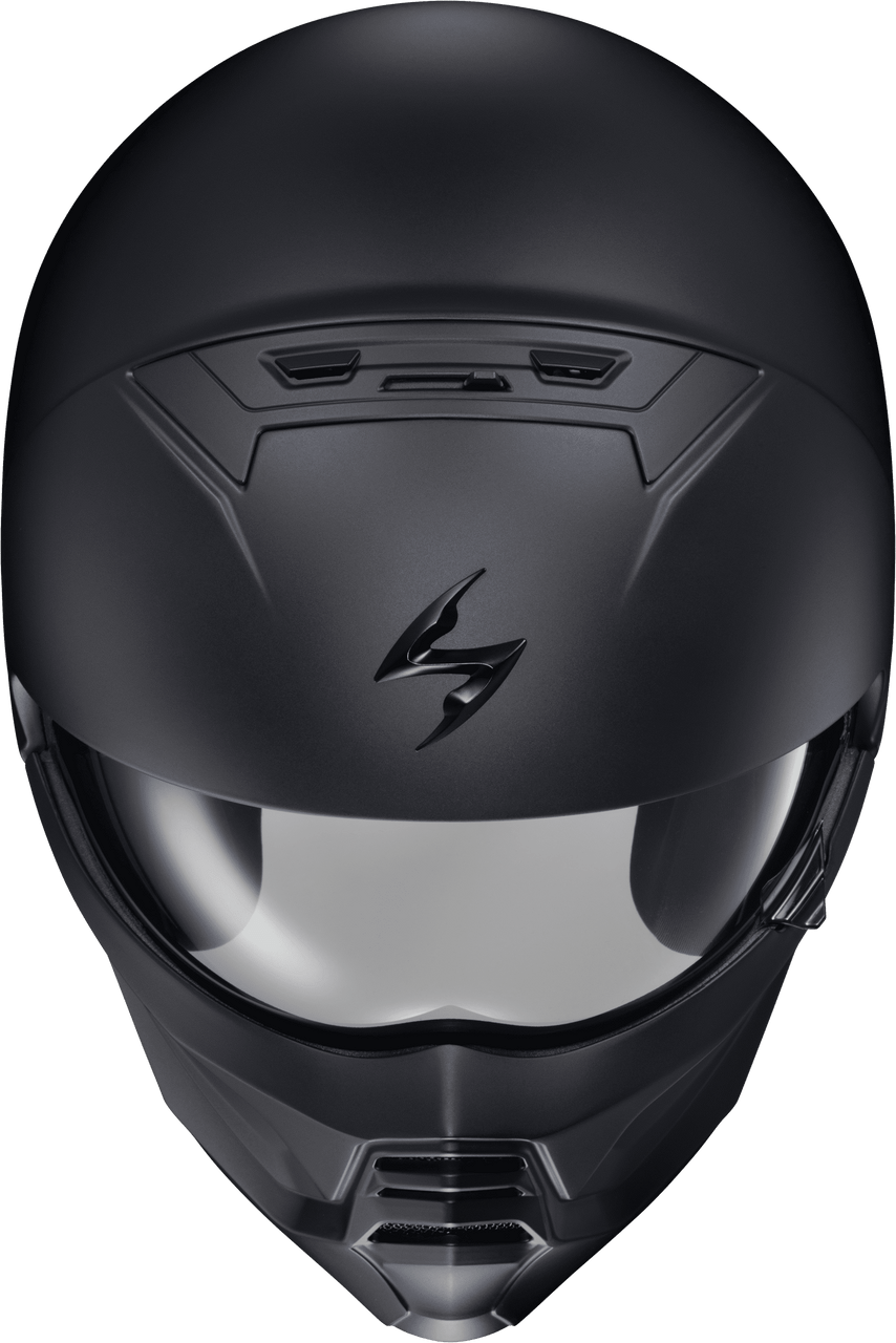 Scorpion-EXO-Covert-2-Solid-Open-Face-Motorcycle-Helmet-Matte-Black-top-view