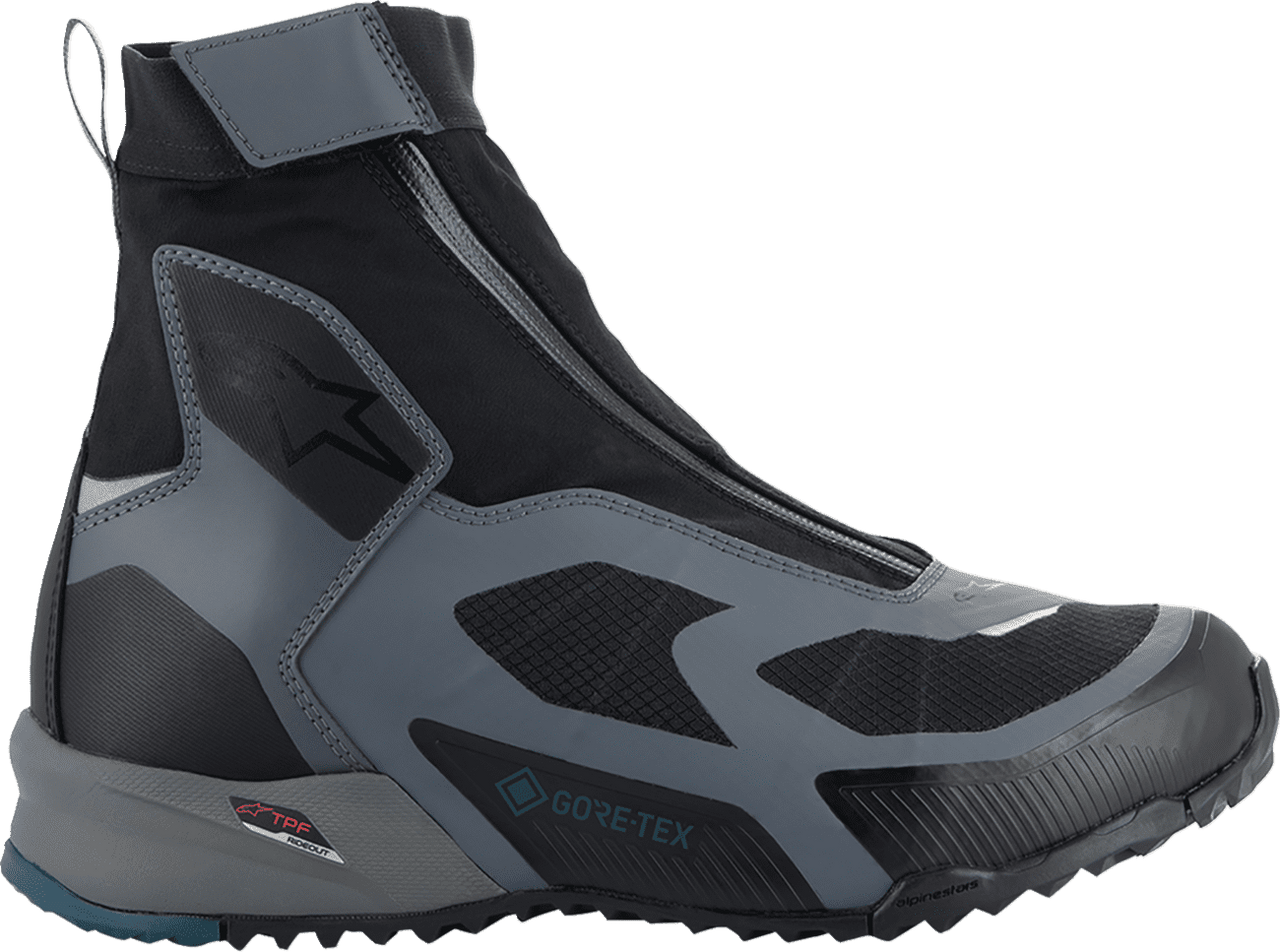 Alpinestars-CR-8-Gore-Tex-Shoes-Black-blue-side-view