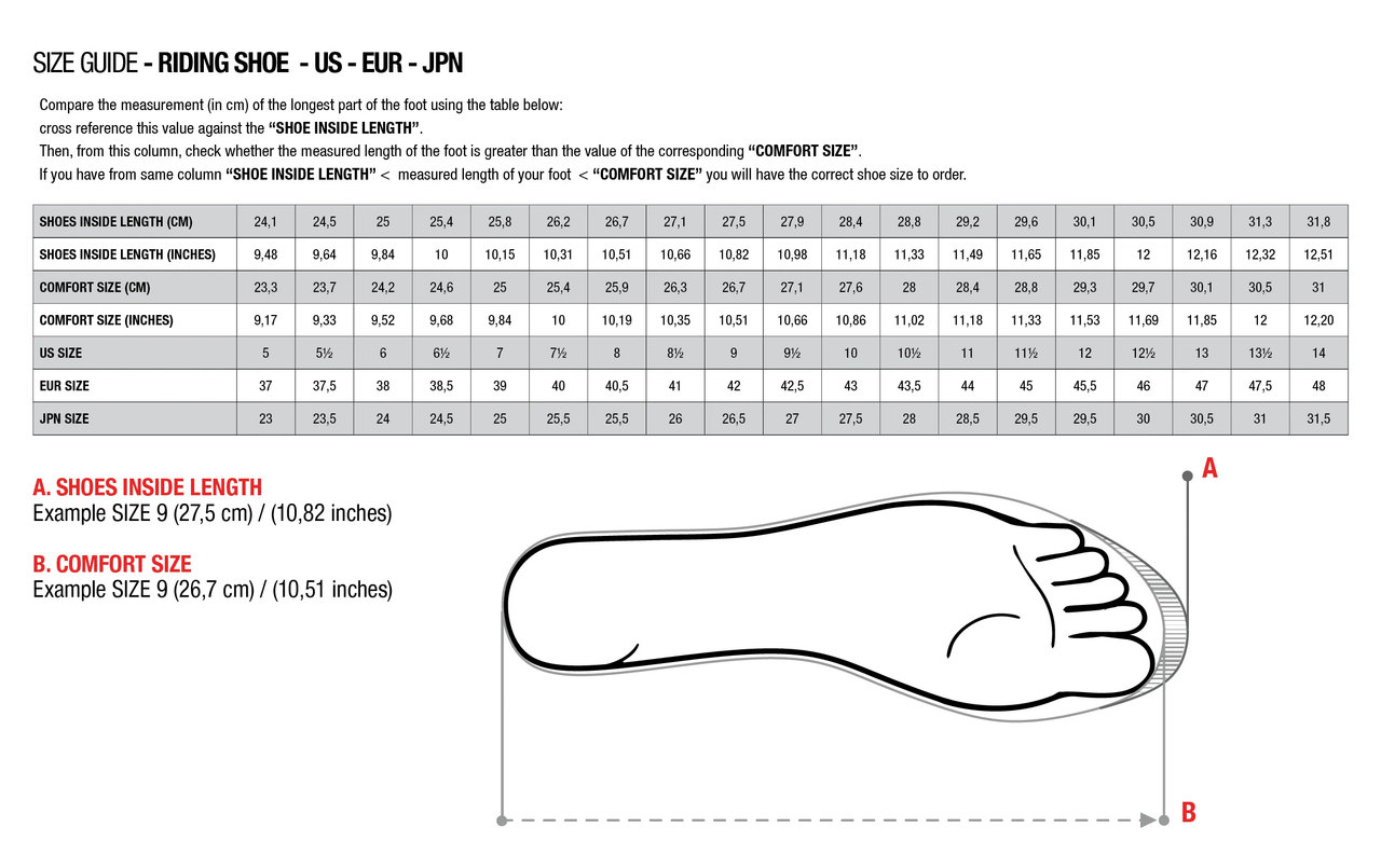 Alpinestars-CR-8-Gore-Tex-Shoes-size-chart