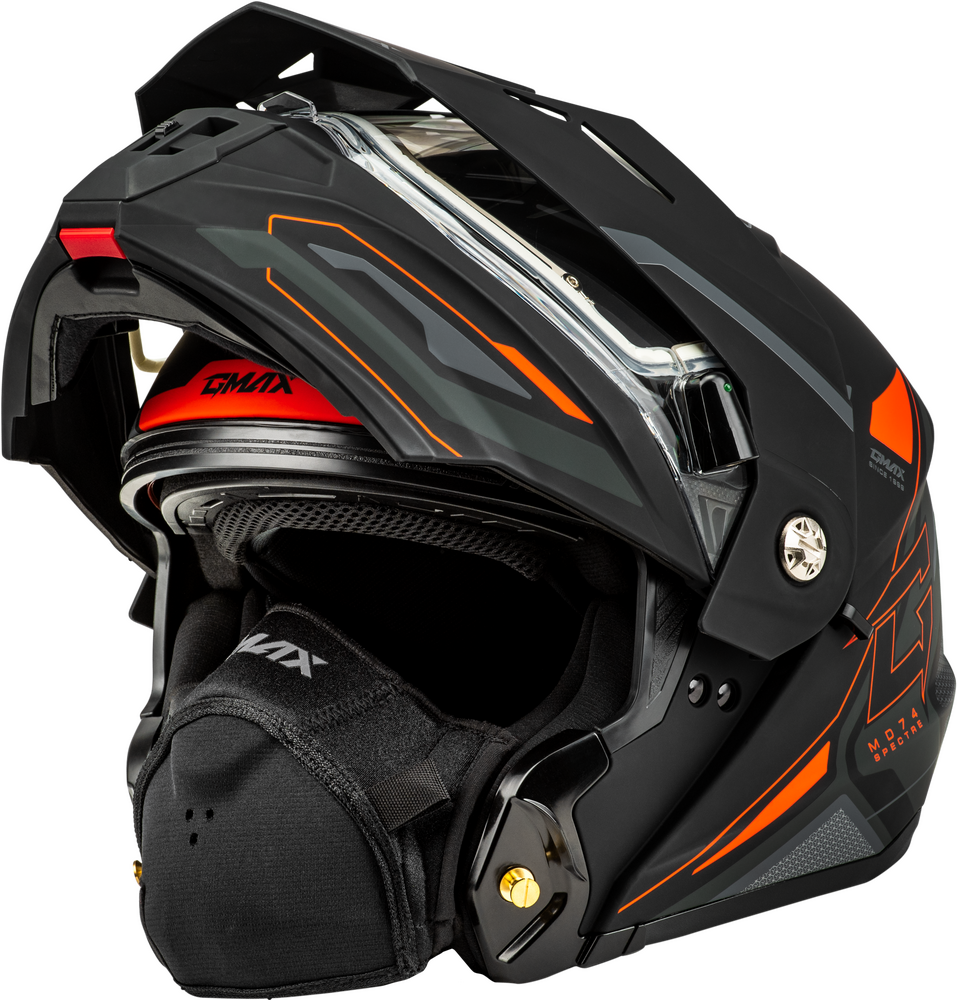 Gmax-MD-74S-Spectre-Snow-Helmet-with-Electric-Shield-Matte-Black-Red-front-visor