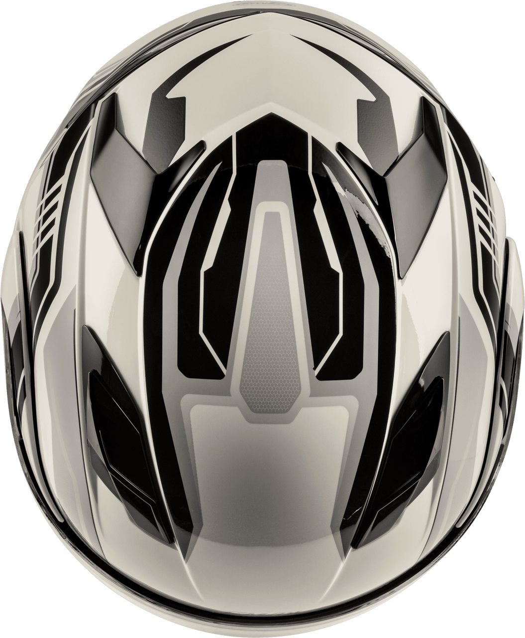 Gmax-MD-01S-Transistor-Snow-Modular-Helmet-White-Grey-Black-top-view